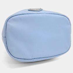 Pre Owned Prada Blue Nylon Re-Nylon Bucket Pouch