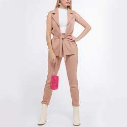 Pre Owned Prada Pink Re-Nylon Small Wristlet Pouch