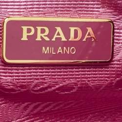 Pre Owned Prada Pink Re-Nylon Small Wristlet Pouch