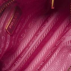 Pre Owned Prada Pink Re-Nylon Small Wristlet Pouch
