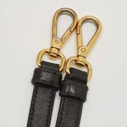 Pre Owned Prada Black Leather and Nylon Gaufre Satchel