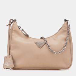 Pre Owned Prada Brown Re Nylon Re Edition 2005 Satchel