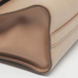 Pre Owned Prada Beige Saffiano Cuir Leather Monochrome Envelope Flap Shoulder Bag
