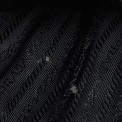 Pre Owned Prada Black Nappa Leather Gaufre Satchel