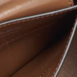 Pre Owned Prada Brown Leather Mini Double Tote