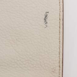 Pre Owned Prada Cream Leather Drawstring Backpack