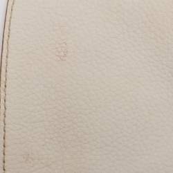 Pre Owned Prada Cream Leather Drawstring Backpack