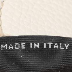 Pre Owned Prada Cream Leather Drawstring Backpack