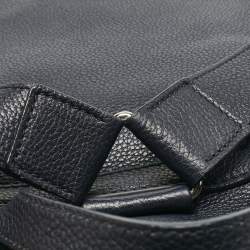 مملوكة مسبقًا Prada Navy Blue Leather Drawstring Flap Backpack