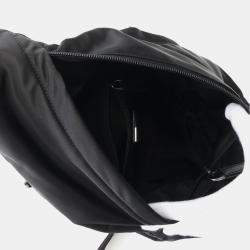 Pre Owned Prada Tessuto Waist Bag Body Nylon Saffiano Leather Black