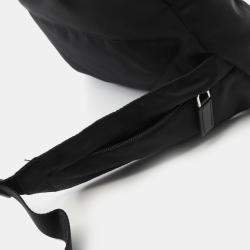 Pre Owned Prada Tessuto Waist Bag Body Nylon Saffiano Leather Black