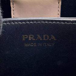 مملوكة مسبقًا حقيبة برادا بانيير ٢ واي جلد وردي/أسود