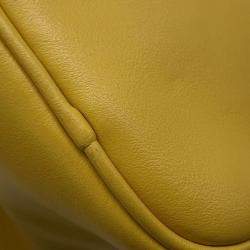 Pre Owned Prada Triangle Shoulder Bag Yellow Leather