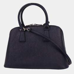 Pre Owned Prada Navy Leather Promenade 2way Shoulder Handbag 231