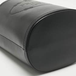 مملوكة مسبقًا Prada Black Leather Tambour Bucket Bag