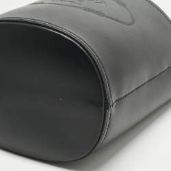 مملوكة مسبقًا Prada Black Leather Tambour Bucket Bag