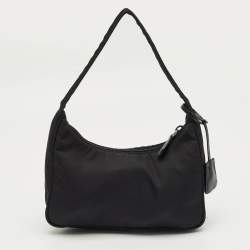 Pre Owned Prada Black Nylon Re-Edition 2000 Shoulder Bag