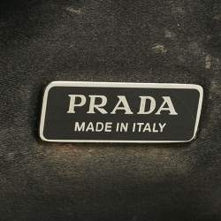Pre Owned Prada Black Satin Re-Edition 2000 Crystals Shoulder Bag