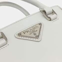 Pre Owned Prada Small Brushed Tote Bag