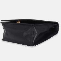 Pre Owned Prada Black Saffiano Chain Shoulder Bag