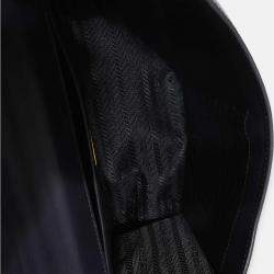 Pre Owned Prada Black Saffiano Chain Shoulder Bag
