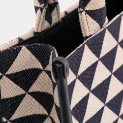 Pre Owned Prada Blue Small Canvas Symbole Triangolo Satchel