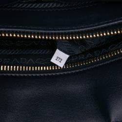 Pre Owned Prada Blue Small Canvas Symbole Triangolo Satchel