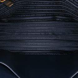 Pre Owned Prada Blue Small Canvas Symbole Triangolo Satchel