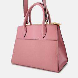 Pre Owned Prada Paradigm 2Way Handbag Pink Leather