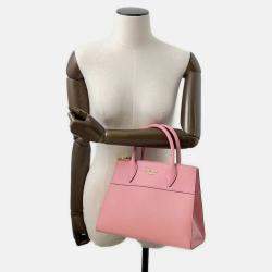 Pre Owned Prada Paradigm 2Way Handbag Pink Leather