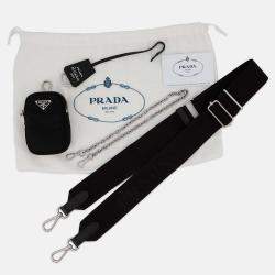 Pre Owned Prada Re-Edition 2005 Re-Nylon Shoulder Bag Black Nylon