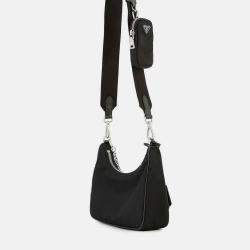 Pre Owned Prada Re-Edition 2005 Re-Nylon Shoulder Bag Black Nylon