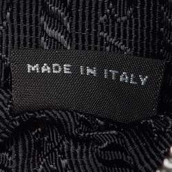 Pre Owned Prada Black Nylon Logo Wrist Pouch