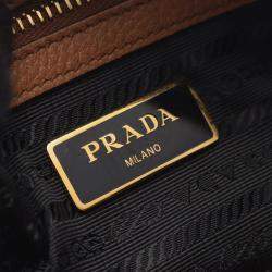 Pre Owned Prada Handbag Leather Brown