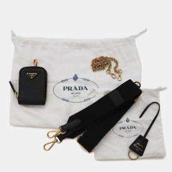 Pre Owned Prada Re-Edition 2005 Saffiano Shoulder Bag Black