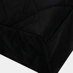 Pre Owned Prada Black Large Impuntu Re Nylon Re Edition 1995 Chaine Tote