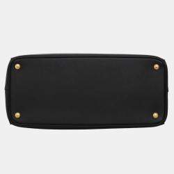 Pre Owned Prada Saffiano Lux Double Zip Tote Bag