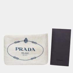 Pre Owned Prada Saffiano Lux Double Zip Tote Bag