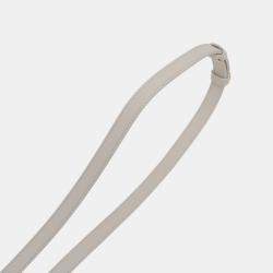 Pre Owned Prada White Grace Lux Triangle Crossbody
