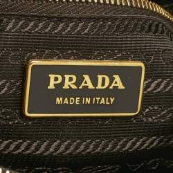 Pre Owned Prada Metallic Ombre Vitello Daino Leather Side Pocket Tote