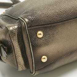 Pre Owned Prada Metallic Ombre Vitello Daino Leather Side Pocket Tote