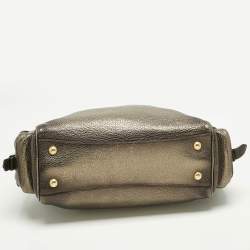 Pre Owned Prada Metallic Ombre Vitello Daino Leather Side Pocket Tote