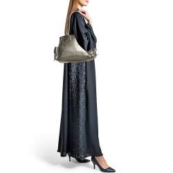 Pre Owned Prada Metallic Ombre Vitello Daino Leather Side Pocket Tote