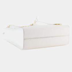 Pre Owned Prada White Mini Saffiano Lux Tote