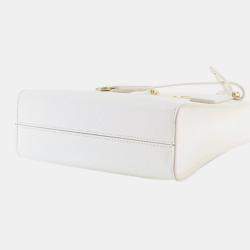 Pre Owned Prada White Mini Saffiano Lux Tote