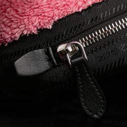 Pre Owned Prada Pink Terry Cloth Tote