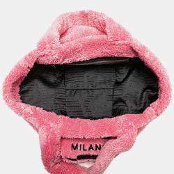 Pre Owned Prada Pink Terry Cloth Tote