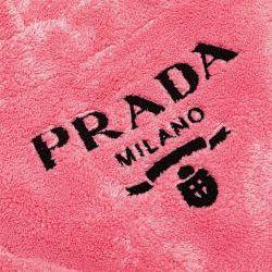 Pre Owned Prada Pink Terry Cloth Tote