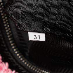 Pre Owned Prada Pink Terry Cloth Tote