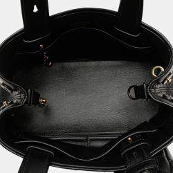 Pre Owned Prada Black Small Quilted Lambskin Satchel